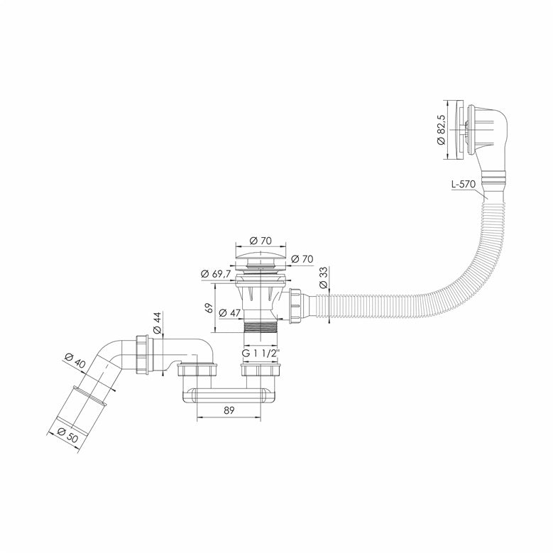 SIFONAS VONIAI 2455 CLICK-CLAC MAT JUOD