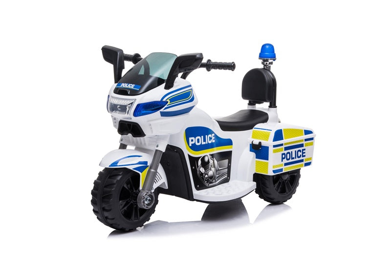 Vaikiškas elektrinis motociklas Police, mėlyna/balta