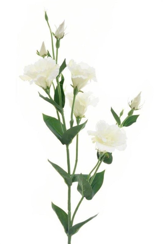 Dirbtinė gėlė, eustoma, balta, 85 cm