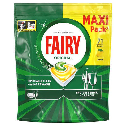 Dishwasher Capsules Fairy All in One Lemon, 71 pcs.