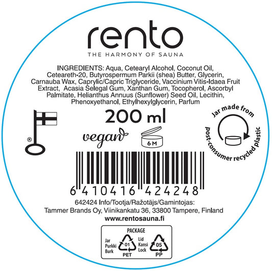 Kūno sviestas Rento Arctic Berries, 200 ml