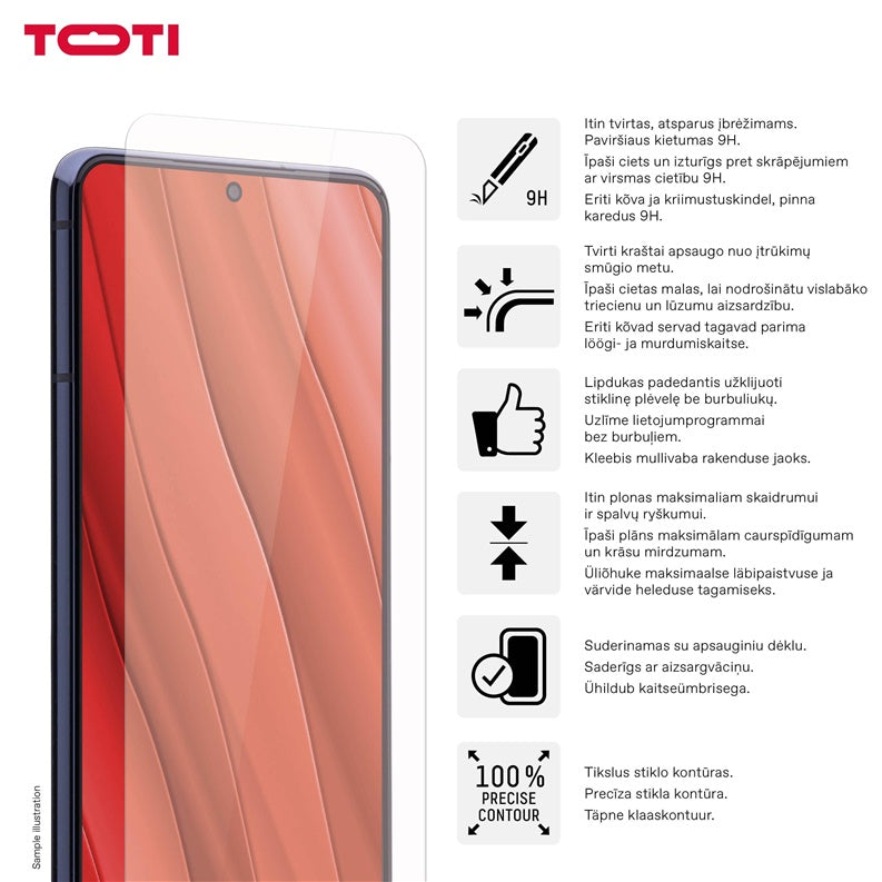 Szkło ochronne do telefonu Toti Galaxy S24Plus/S25Plus, 9H
