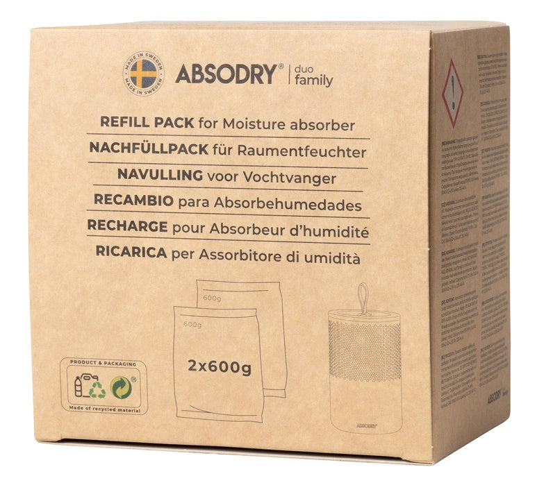 Drėgmės sugėriklio papildymas Absodry 2 x 600 g