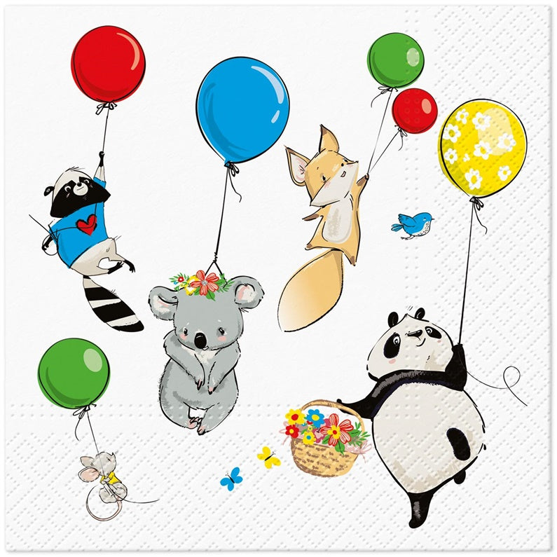 Serwetki papierowe PAW Baloons, 33 cm x 33 cm, 20 szt.