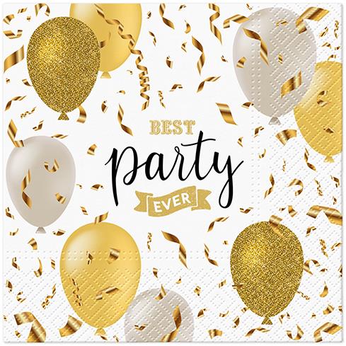 Paper napkins PAW Confetti, 33 cm x 33 cm, 20 pcs.