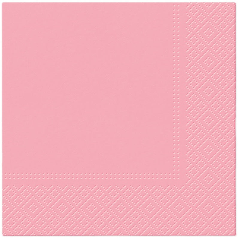 Serwetka, 330 mm x 330 mm, różowa, 20 szt.