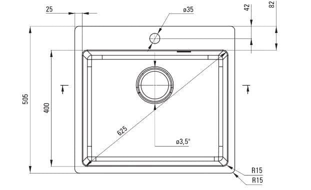 DEANTE STAINLESS STEEL SINK ZPO_C10B