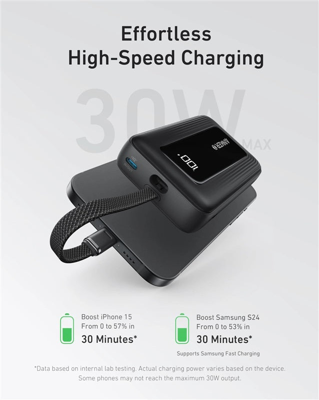 Nešiojamas įkroviklis Anker A1689H11, 20000 mAh, 30 W, juoda