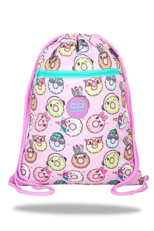 Sports bag CoolPack Happy Donuts, blue/pink