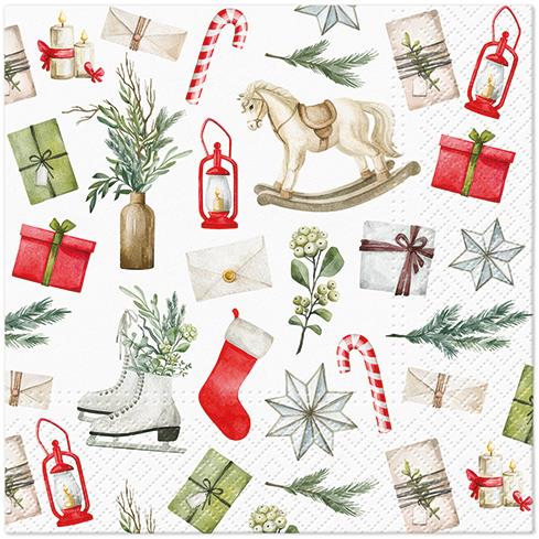 Christmas paper napkins, 330 mm x 330 mm, 20 pcs.