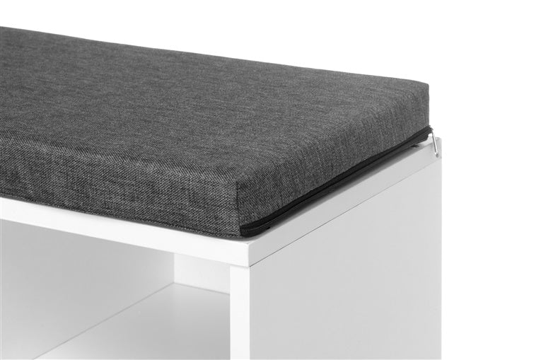 BENCH WITH STORAGE, WHITE, 90X30X45 CM, 4LIVING
