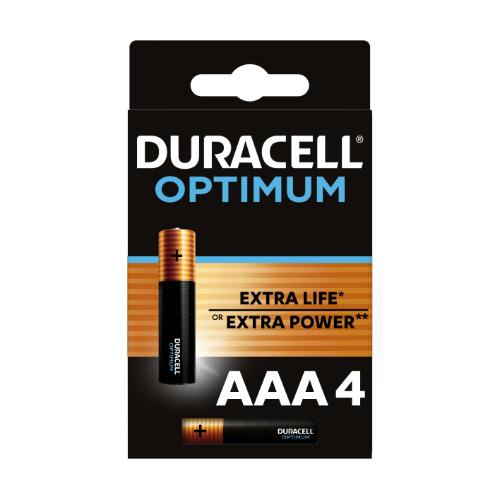 DURACELL OPTIMUM batteries, AAA/LR03, 1.5V, 4 pcs