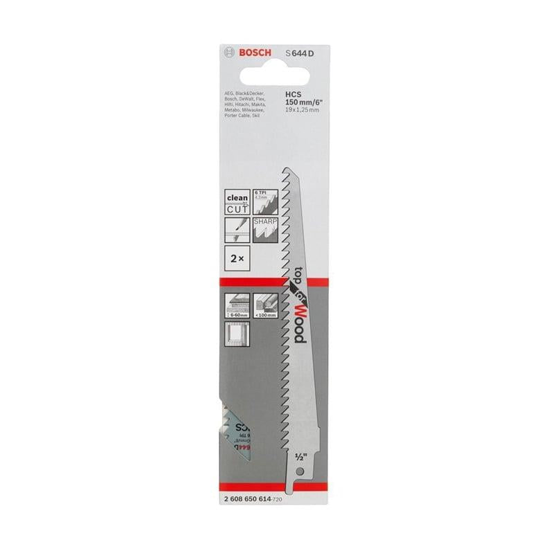 Pjūkleliai tiesiniam pjūklui Bosch S644D, 15 cm, 2 vnt.