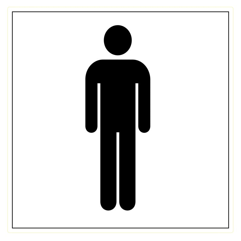 Naklejka WC dla mężczyzn 70x120mm