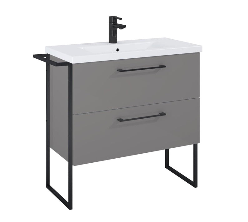 BATHROOM CABINET WITH BASIN ELITA 80 CASHMERE