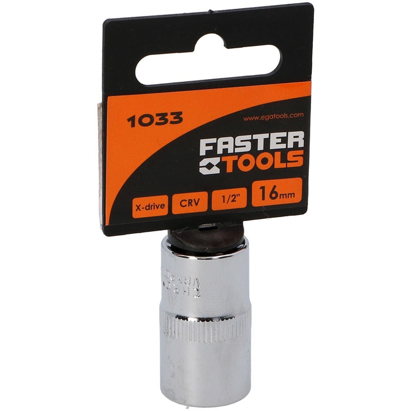 Varžtų galvutė Faster Tools 1/2" 16 mm 1033