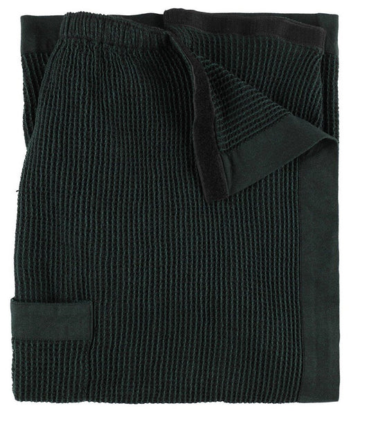 Sauna apron Rento, 145 x 85 cm, black/green