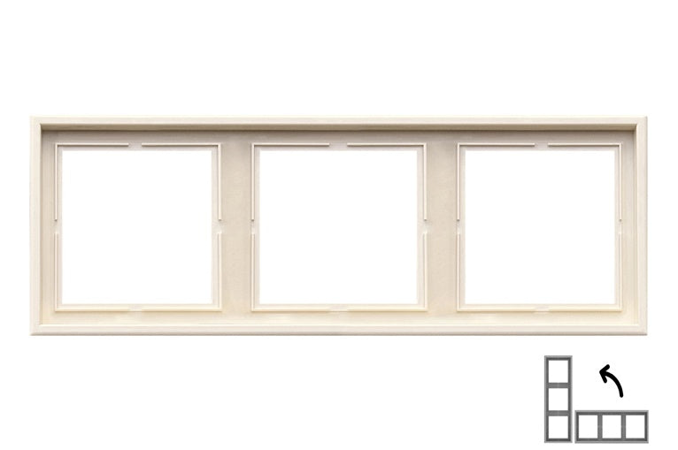 Three-gang frame LIREGUS MODERN, matte sand