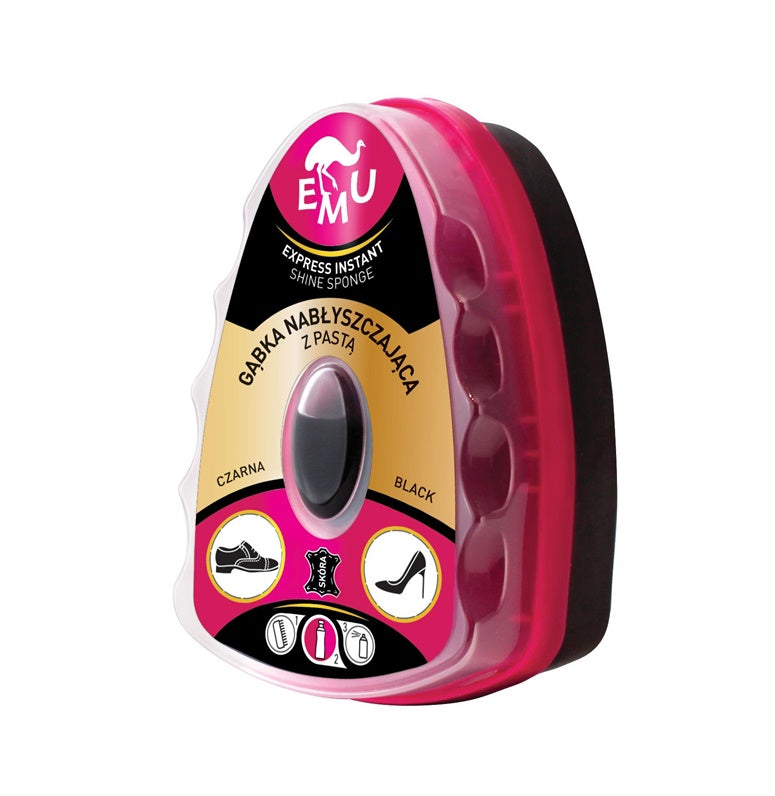 Shoe sponge EMU, black, 0.006 l
