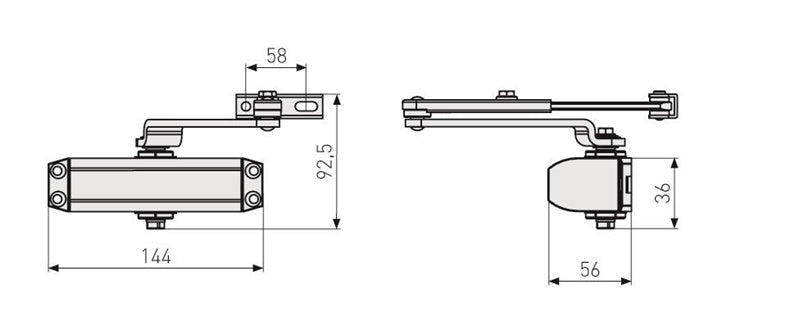 Durų uždarytuvas Abus AC7023, 40 - 80 kg