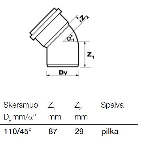 Wavin Indoor Sewer Elbow, Ø 110 mm, 45°
