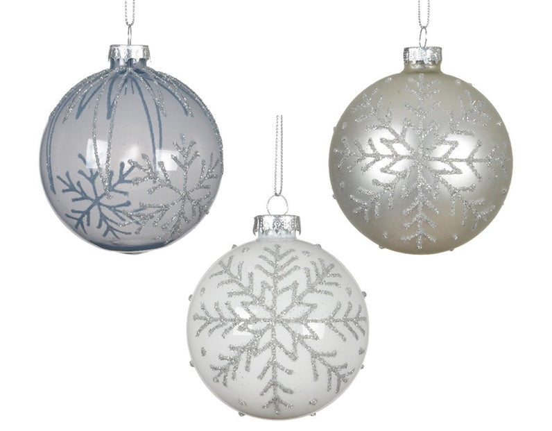 Eglutės žaisliukas Snowflake, 8 cm, stiklas
