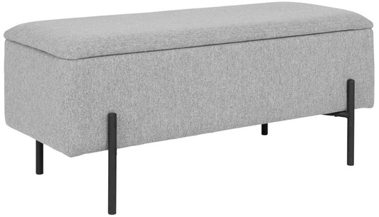 Hallway bench Watford, light gray, 36.5x95x46cm