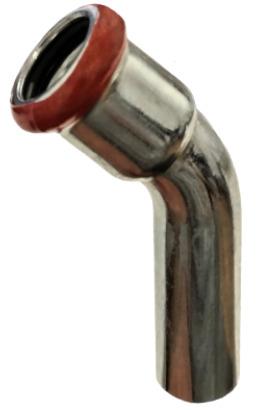 Presuojama alkūnė Assotherm 45, MF, 15 mm – presuojama