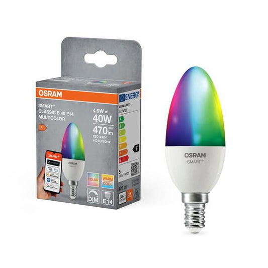 LED SMART BULB B40 E14 4.9W 470LM RGBW
