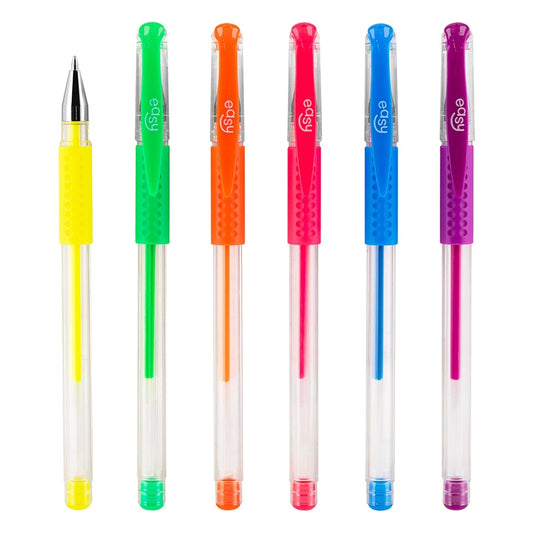 GEL PENS NEON 1MM 6PCS