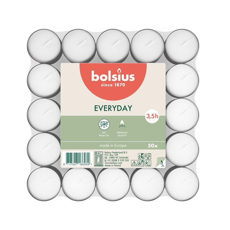 Świece Bolsius, 3,5 godz., 50 szt.