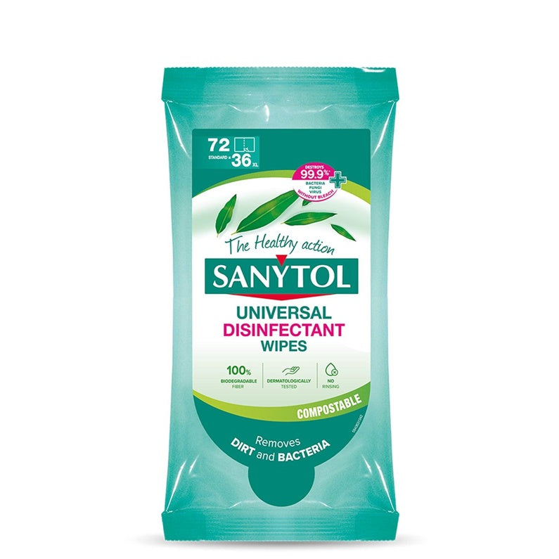 Drėgnos servetėlės Sanytol Eucalyptus Universal 36 vnt.