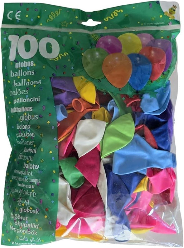 Balionai ovalūs, įvairių spalvų, D21 cm 100 vnt.
