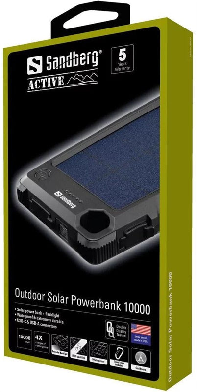 Nešiojamas įkroviklis (Power bank) Sandberg 10000 mAh juoda