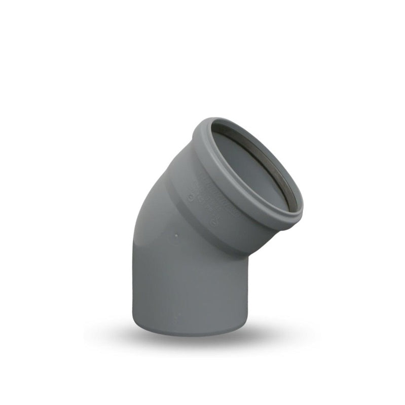 Vidaus kanalizacijos alkūnė , Ø 110 mm, 45°