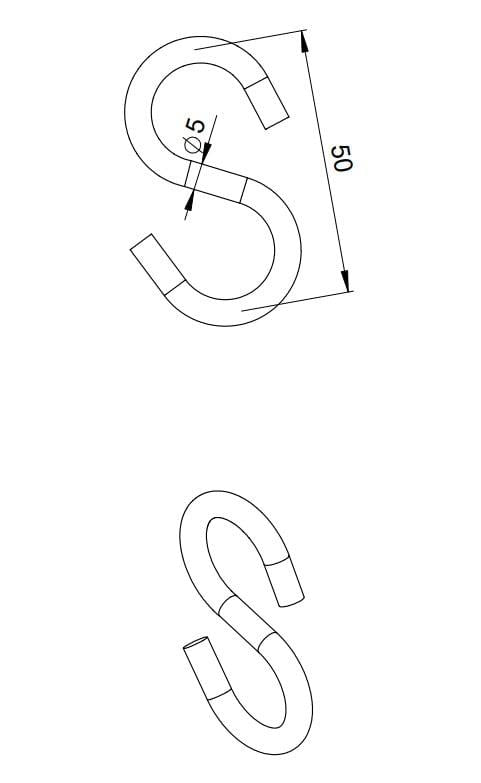 KÓŁKO TRZPIEŃ KRÓTKI VPS/2-75/NYLON + HAK S (6+6)