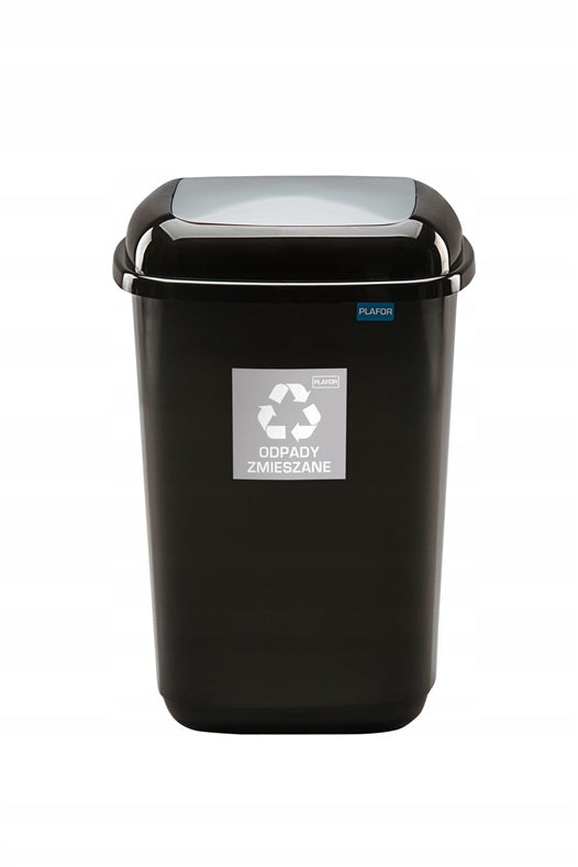 Waste bin Plafor, 28 l, black/grey