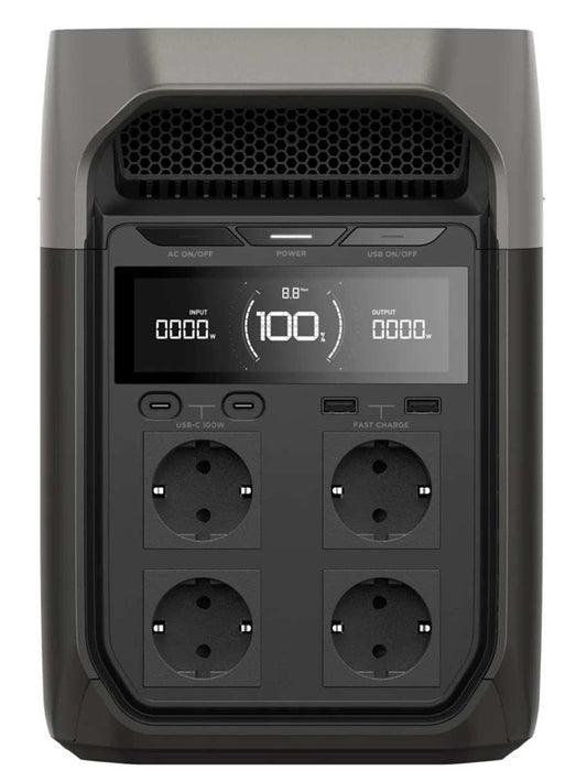 Nešiojamas įkroviklis EcoFlow 1800 - 3600W, juoda
