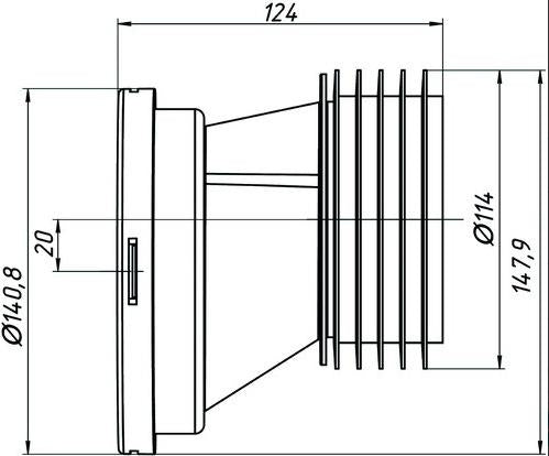 ALKŪN UNITAZUI W0220VDEU 20 CM