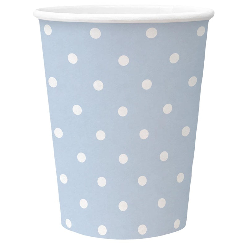 Disposable Cups PAW Blue Dots, 250 ml, 8 pcs.