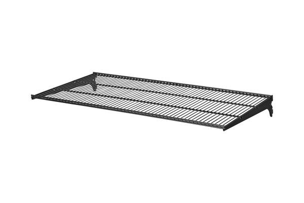Półka z wspornikami Dolle, 800 mm x 406 mm, czarna