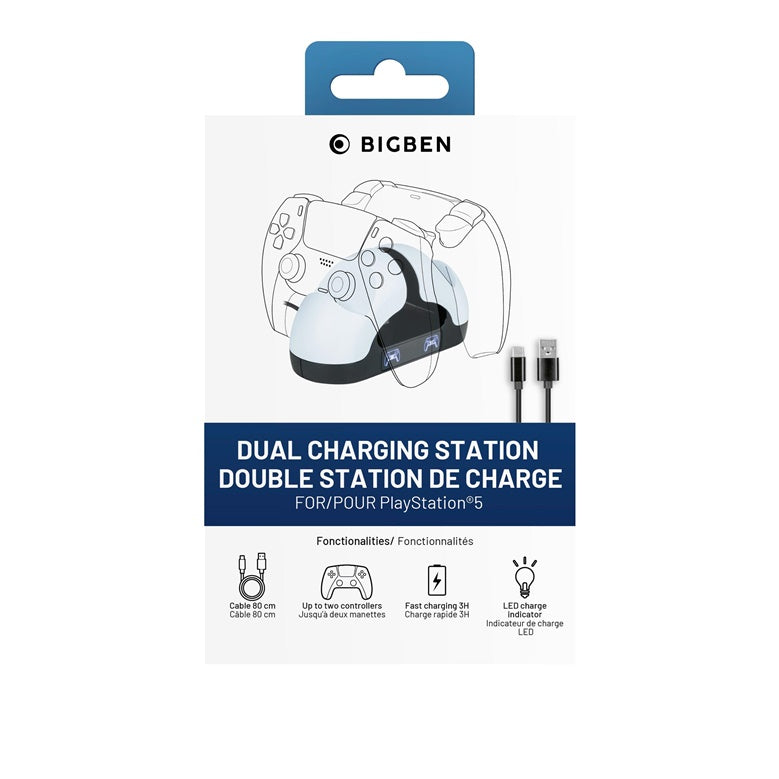Stacja dokująca Nacon DUAL CHARGER DUALSENSE, biało-czarna