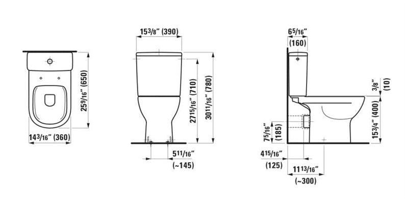 TOILET STANDING LUA E WITH CISTERN AND LID
