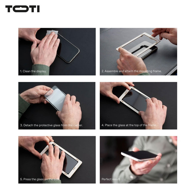 Telefono apsauginis stiklas Toti Premium 16 Plus/15 Pro Max