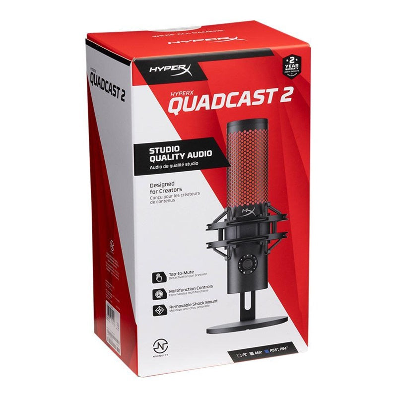 MIKROFONAS HYPERXQUADCAST 2 JUODAS