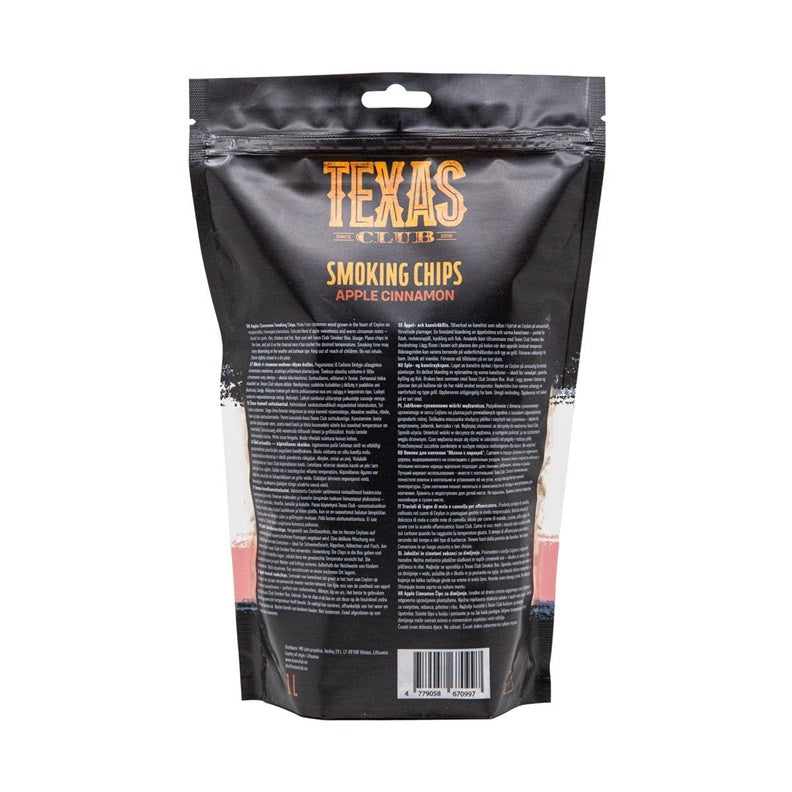 Smoking chips Texas Club, cinnamon wood, 1 l