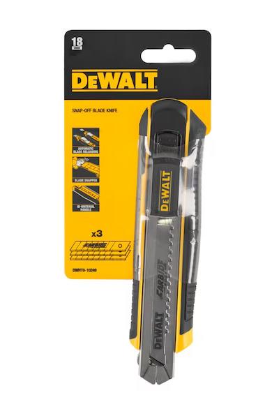 Breakaway blade knife DeWalt, DWHT0-10249, 18 mm