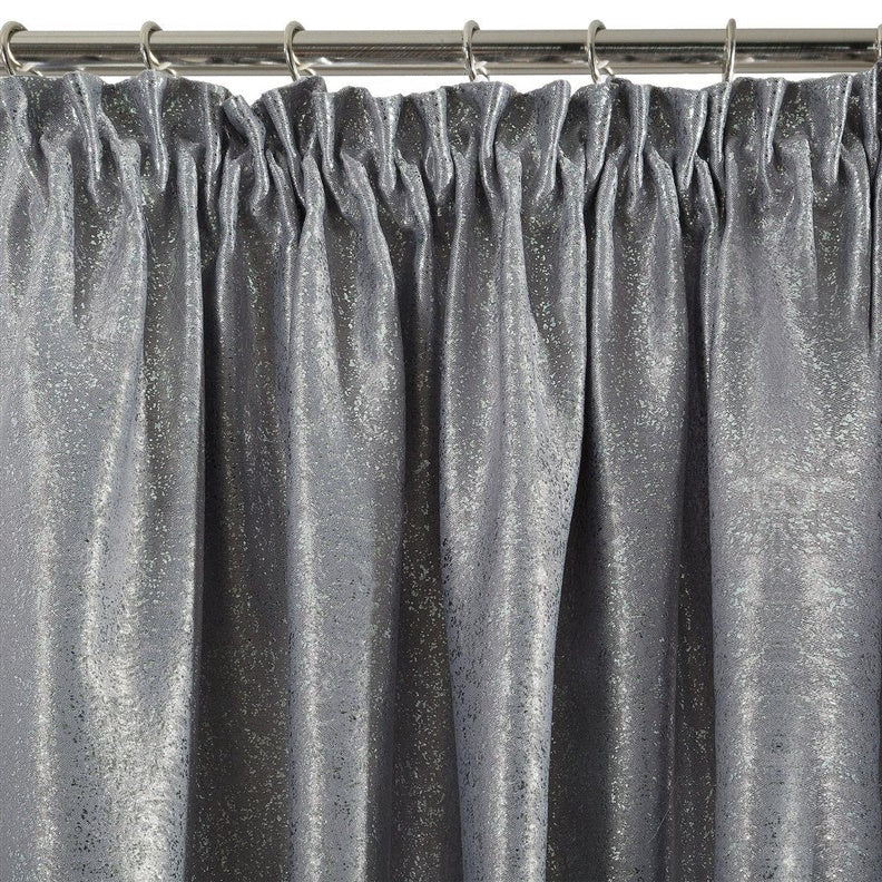 Curtain Ebru Blackout silver, rings 135x270 cm
