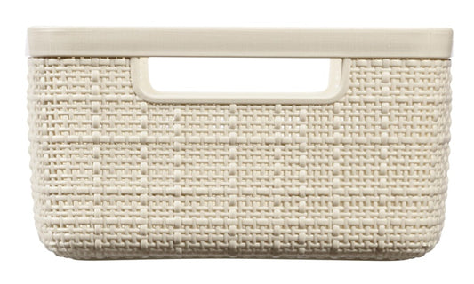Storage box CURVER JUTE, 5 l, cream, 27×20×11 cm