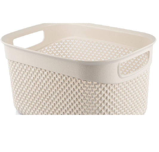 Basket DROP 6.6 l, cream 29x21x15 cm